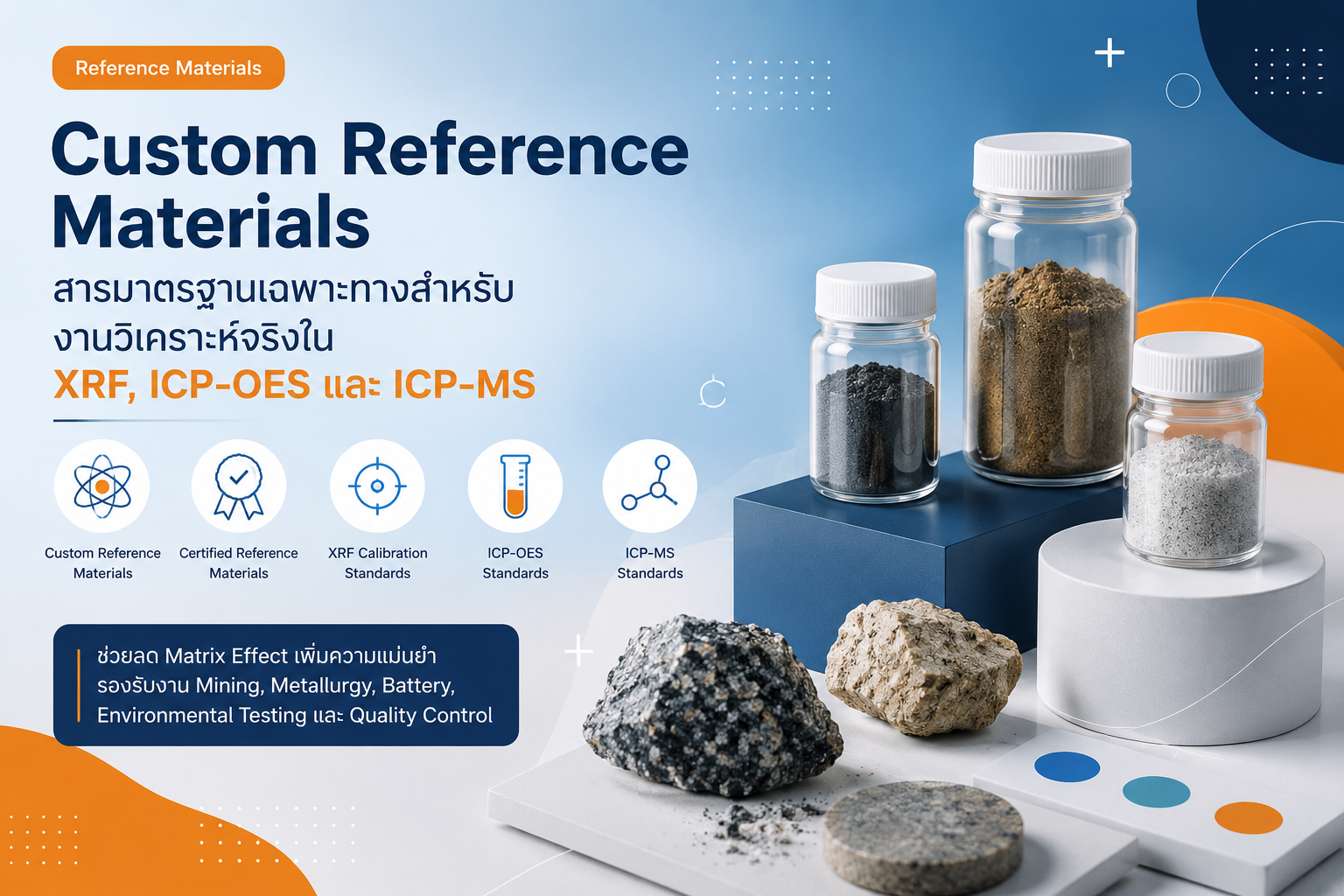 Custom Reference Materials สำหรับ XRF, ICP-OES, ICP-MS